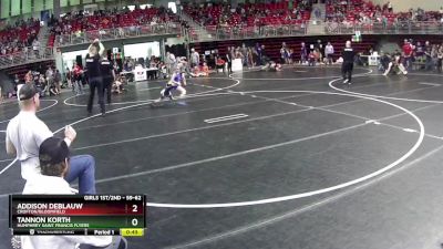 59-62 lbs Cons. Round 1 - Addison DeBlauw, Crofton/Bloomfield vs Tannon Korth, Humphrey Saint Francis Flyers