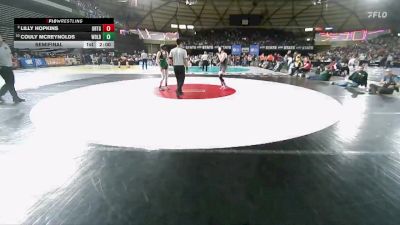 Girls 2A 115 lbs Semifinal - Lilly Hopkins, Orting (Girls) vs Couly McReynolds, Woodland (Girls)