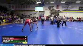 126 lbs 7th Place Match - Tyler Wieland, Independence vs Kadince Milder, Williamsburg