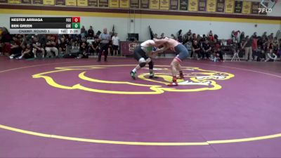 197 lbs Champ. Round 1 - Ben Green, Cuesta College vs Nester Arriaga, Fresno City College