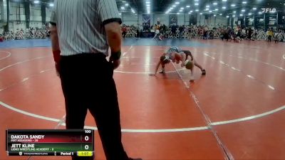 100 lbs Rd# 1 9:00am Friday - Dakota Sandy, Mat Assassins vs Jett Kline, Lions Wrestling Academy