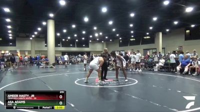 215 lbs Quarters & 3rd Wb (32 Team) - Asa Adams, PWC vs Ameer Hasty, Jr, Team Rich Habits White