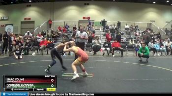 92 lbs Round 3 - Isaac Young, Unattached vs Harrison Edwards, Dark Horse Wrestling Club