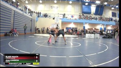 106 lbs Cons. Round 6 - Blake Mauch, Corner Canyon vs Kian Kanekoa, Burley