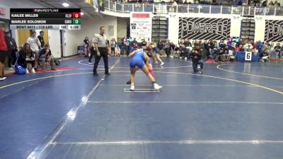 118 lbs Semifinal - Kailee Miller, Cleveland-TN vs Marlee Solomon, Canon-McMillan