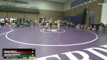 70 lbs Round 1 (6 Team) - Talon Owsley, Thermopolis Middle School vs Domonic Hoffman, Burns Junior High