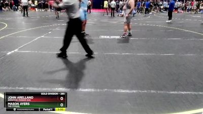 285 lbs Cons. Round 2 - Mason Ayers, The Citadel vs John Arellano, Brewton-Parker (GA)