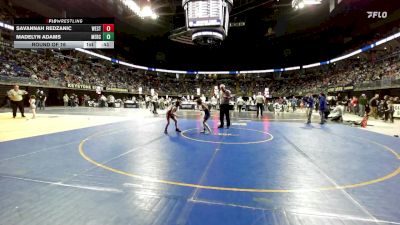75 lbs Round Of 16 - Savannah Redzanic, West Allegheny vs Madelyn Adams, Mercer