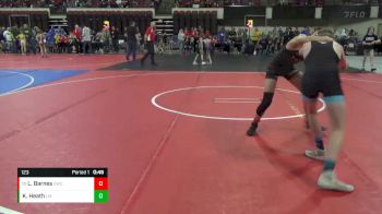 123 lbs Cons. Round 7 - Logan Barnes, Dillon Wrestling Club vs Konner Heath, Laurel Matburners
