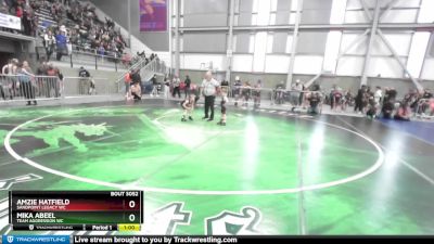 43 lbs Semifinal - Mika Abeel, Team Aggression WC vs Amzie Hatfield, Sandpoint Legacy WC