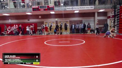 160 lbs Cons. Semi - Teysen Gunnell, North Fremont High School vs Jace Allen, Idaho Falls High School