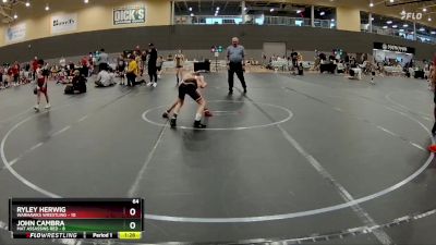 64 lbs Round 2 (6 Team) - Ryley Herwig, Warhawks Wrestling vs John Cambra, Mat Assassins Red