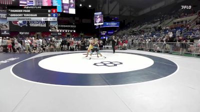 150 lbs Quarters - Thunder Page, KS vs Gregory Torosian, CA