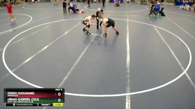 157 lbs Champ. Round 1 - Uriah-Gabriel Cole, East Side Wrestling Club vs Owen Chounard, Minnesota