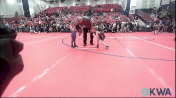 35 lbs Quarterfinal - Colt Manuel, Blackwell Wrestling Club vs Charlotte Gray, Talihina Youth Wrestling Club
