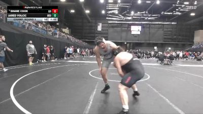 285 lbs Champ. Round 1 - Jared Volcic, Missouri Baptist University vs Shane Cook, Grand View (Iowa)