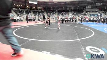 46 lbs Quarterfinal - Carter Mcculley, Claremore Wrestling Club vs Hudson Teel, Sperry Wrestling Club