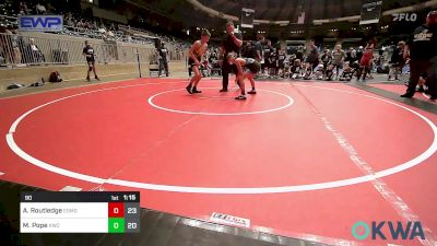 90 lbs Rr Rnd 1 - Aleks Routledge, Edmond North Huskies vs Maddox Pope, Keystone Wrestling Club