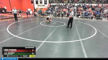 120 lbs Quarterfinal - Josh Vazquez, Aurora (A. CHRISTIAN) vs Zac Bosken, CLEVELAND (TN)
