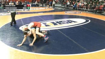 1A 157 lbs Cons. Semi - Owen McGinnis, Toledo (Cumberland) vs Hudson Babb, Gibson City (G.C.-Melvin-Sibley)