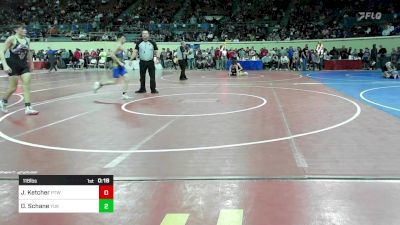 118 lbs Consi Of 32 #1 - Joseph Ketcher, Pryor Tigers Wrestling vs Dylan Schane, Yukon