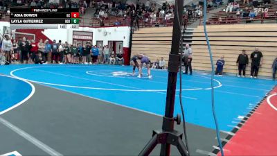 100 lbs Champ. Round 1 - Asia Bowen, Greenfield Central vs Layla Gutierrez, Hobart