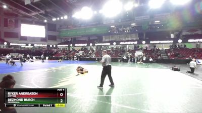 106 lbs Quarterfinal - Ryker Andreason, Owyhee vs Dezmond Burch, Centennial