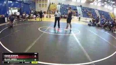 285 lbs Round 2 (8 Team) - Elijah Abreu, Team Osceola Wrestling Club vs Chase Eckman, Elite Athletic Club
