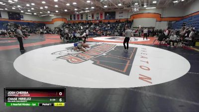 149 lbs Cons. Round 5 - Josh Cherba, Wisconsin - Lacrosse vs Chase Mirelez, Millikin University