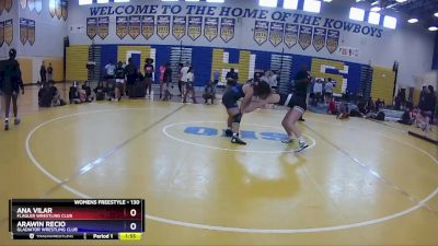 130 lbs Quarterfinal - Arawin Recio, Gladiator Wrestling Club vs Ana Vilar, Flagler Wrestling Club