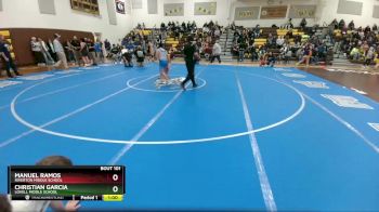 132 lbs Round 2 - Manuel Ramos, Riverton Middle School vs Christian Garcia, Lovell Middle School
