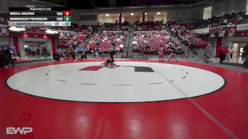 89 lbs Quarterfinal - Mieka Swatek, Yukon vs Emmerson Pederson, Tonkawa High School Girls