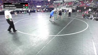 D2-285 lbs Semifinal - Jack Simmons, Prairie Du Chien vs Logan Bockman, Saint Croix Falls