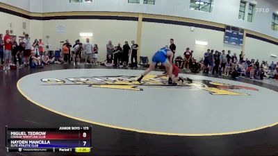 175 lbs Cons. Round 3 - Miguel Tedrow, Cougar Wrestling Club vs Hayden Mancilla, Elite Athletic Club