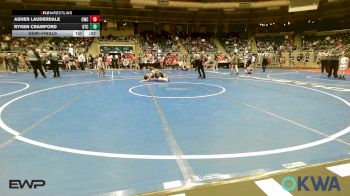 120 lbs Semifinal - Asher Lauderdale, Claremore Wrestling Club vs Ryken Crawford, Owasso Takedown Club