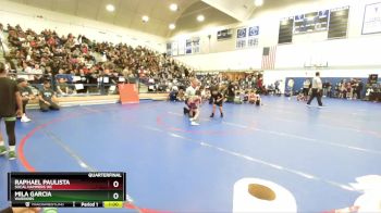 62 lbs Quarterfinal - Raphael Paulista, SoCal Hammers WC vs Mila Garcia, Warriors