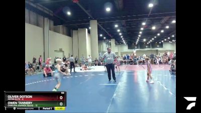 55 lbs Quarters & Wb (16 Team) - Oliver Dotson, Moyer Elite vs Owen Tannery, Carolina Hammer Squad