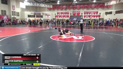 90 lbs Quarterfinal - Brexton Bartsch, NRHEG vs Bryce Cummings, Pursuit