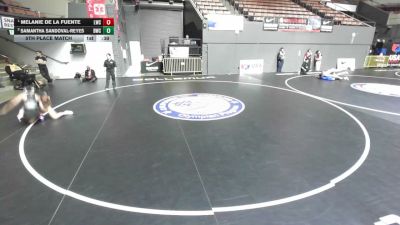 90 lbs 5th Place Match - Melanie De La Fuente, Legacy Wrestling Center vs Samantha Sandoval-Reyes, Delta Wrestling Club