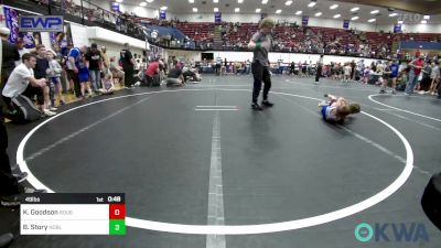 49 lbs Quarterfinal - Keller Goodson, Rough Riders vs Bentley Story, Noble Takedown Club