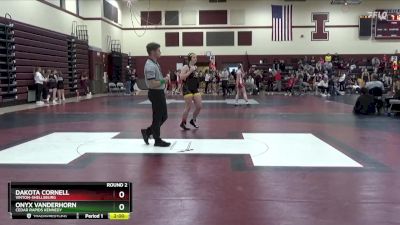 JV-24 lbs Round 2 - Dakota Cornell, Vinton-Shellsburg vs Onyx VanderHorn, Cedar Rapids Kennedy