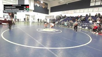 100 lbs 1st Place Match - Madison Tolentino, Northview vs Charlie Kuntz, Liberty (Bakersfield)