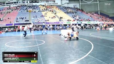 157 lbs Quarters & 1st Wb (16 Team) - Aundre Beatty, Marian University (IN) vs Ben Miller, Doane University