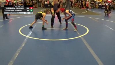 65 lbs Quarterfinal - Averieanna Wiechman, Red Machine Wrestling vs Guinevere Downing, Watkins Memorial