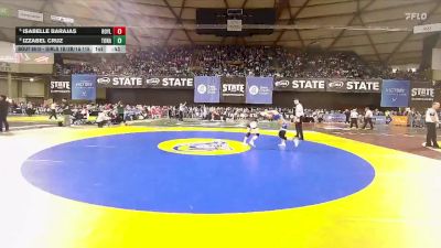 Girls 1B/2B/1A 115 Cons. Round 5 - Isabelle Barajas, Royal (Girls) vs Izzabel Cruz, Tonasket (Girls)