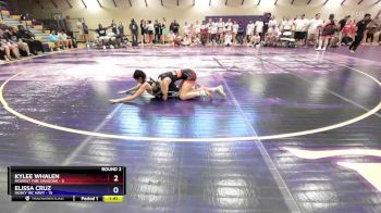 95 lbs Round 2 (10 Team) - Kylee Whalen, MoWest Fire Dragons vs Elissa Cruz, Husky WC Navy