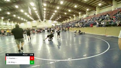 75 lbs Champ. Round 2 - Kelton King, Top Of Utah vs Trey Swaggy Fowkes, Juab Wrestling Club