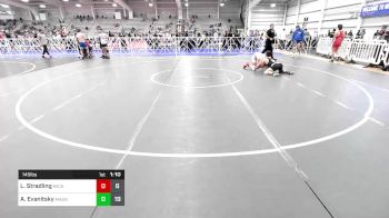 145 lbs Round Of 32 - Louden Stradling, Michigan Grapplers Blue vs Anthony Evanitsky, Mat Assassins