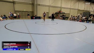 130 lbs Round 3 (6 Team) - Makena Heston, Colorado vs Iyanna Crawford, North Carolina