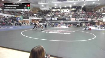 155 lbs Cons. Semi - Trista Rogers, Haven HS vs Savanah Johnson, Council Grove Hs